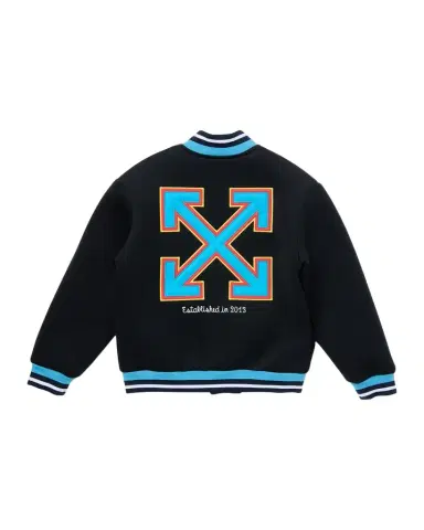 Off-White Boy's Patch Varsity Bomber Jacket, Size 4 | Thumbnail 1