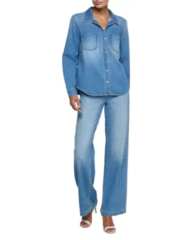 L'Agence Isla Denim Shirt | Thumbnail 1 L'Agence Isla Denim Shirt | Thumbnail 1