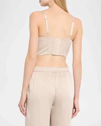L'Agence Nysa Satin Bustier Top | Thumbnail 2