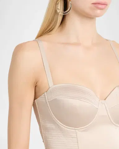L'Agence Nysa Satin Bustier Top | Thumbnail 4