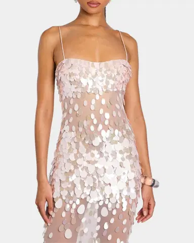 Retrofête Mischa Sequin-Embellished Sleeveless Midi Dress | Thumbnail 4 Retrofête Mischa Sequin-Embellished Sleeveless Midi Dress | Thumbnail 4