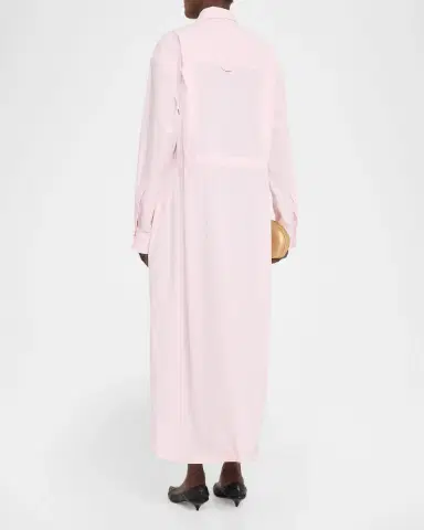 MARIA MCMANUS Long-Sleeve Drawstring Midi Shirtdress | Thumbnail 2