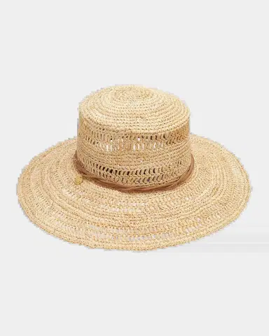 Rag & Bone Crochet Raffia Boater Hat | Thumbnail 2