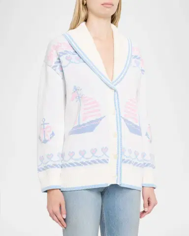 LoveShackFancy Aribella Yacht Club Cardigan | Thumbnail 3 LoveShackFancy Aribella Yacht Club Cardigan | Thumbnail 3