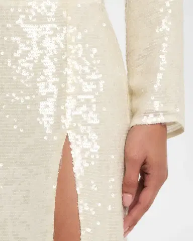 Lapointe High-Waist Sequined Slit Midi Dress | Thumbnail 4 Lapointe High-Waist Sequined Slit Midi Dress | Thumbnail 4