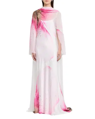 Significant Other Devlyn Floral Satin Georgette Gown | Thumbnail 1 Significant Other Devlyn Floral Satin Georgette Gown | Thumbnail 1