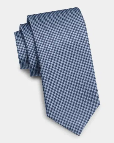 Isaia Men 's Micro-Check Silk Tie | Thumbnail 3 Isaia Men 's Micro-Check Silk Tie | Thumbnail 3