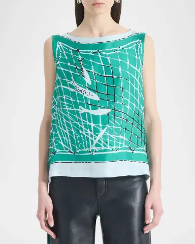 Altuzarra Siggi Sleeveless Side-Tie Silk Top | Thumbnail 3