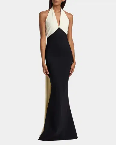 Chiara Boni La Petite Robe Noori Backless Draped Mermaid Gown | Thumbnail 3 Chiara Boni La Petite Robe Noori Backless Draped Mermaid Gown | Thumbnail 3
