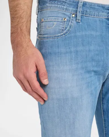 Jacob Cohen Men's Faded Slim Fit Five-Pocket Jeans | Thumbnail 4 Jacob Cohen Men's Faded Slim Fit Five-Pocket Jeans | Thumbnail 4