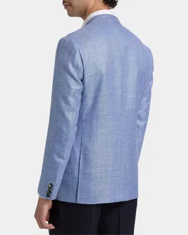 Canali Men 's Kei Wool, Silk and Linen Two-Button Blazer | Thumbnail 2
