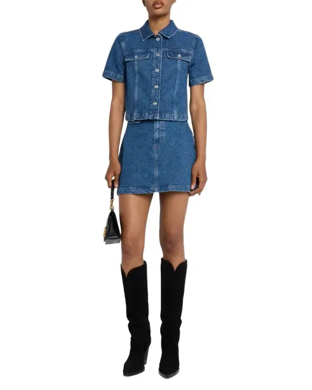 Elly Short-Sleeve Denim Jacket