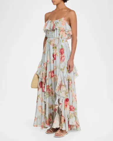 Zimmermann Roselight Floral Frill Maxi Dress | Thumbnail 3 Zimmermann Roselight Floral Frill Maxi Dress | Thumbnail 3