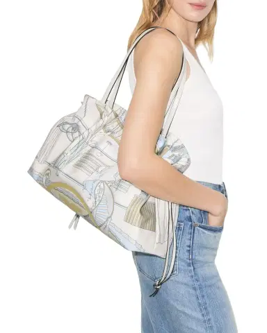 Tory Burch Ella Large Printed Drawstring Tote Bag | Thumbnail 1