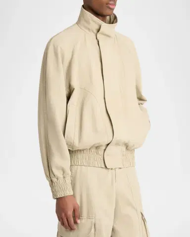Balmain Men 's Cotton Stand-Collar Blouson | Thumbnail 3