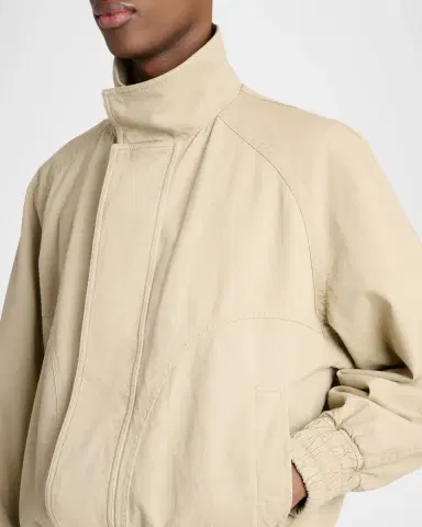 Balmain Men 's Cotton Stand-Collar Blouson | Thumbnail 4