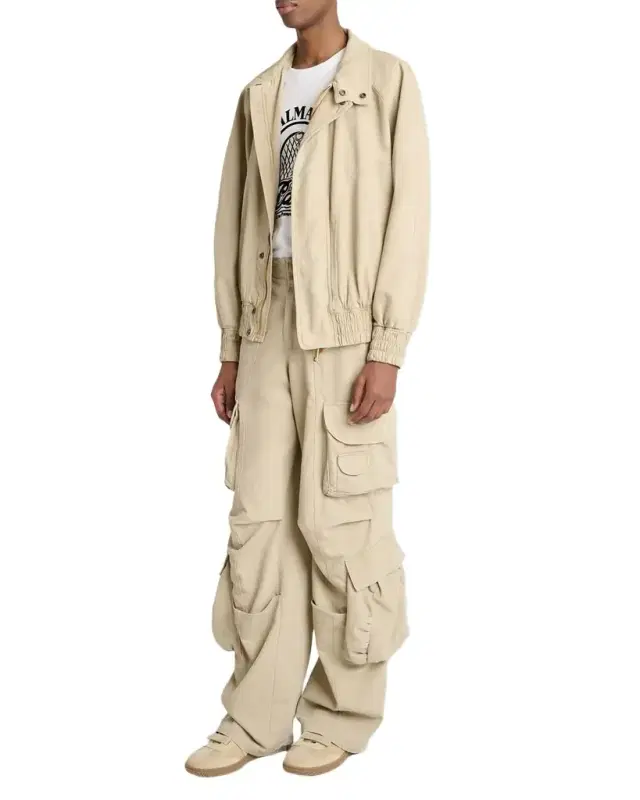 Men 's Cotton Stand-Collar Blouson