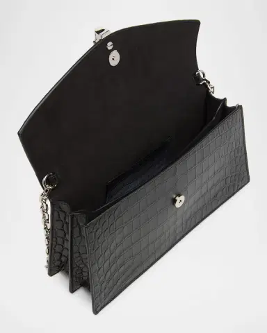 Alexander McQueen Skull Top-Handle Bag in Croc-Effect Leather | Thumbnail 3