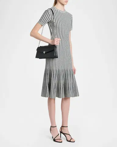 Alexander McQueen Skull Top-Handle Bag in Croc-Effect Leather | Thumbnail 4