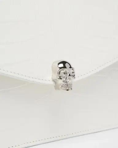 Alexander McQueen Skull Top-Handle Bag in Croc-Effect Leather | Thumbnail 10