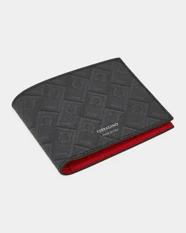 Ferragamo Men 's Gancini Logo Leather Bifold Wallet | Thumbnail 3