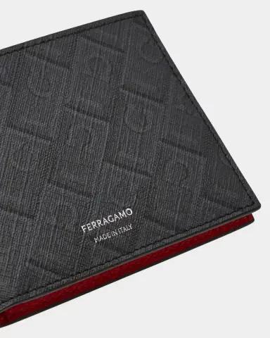 Ferragamo Men 's Gancini Logo Leather Bifold Wallet | Thumbnail 4