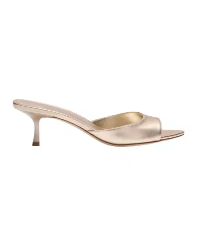 Stuart Weitzman 50mm Lexington Metallic Leather Mules | Thumbnail 1