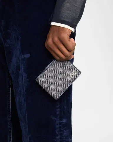 Ferragamo Men 's Gancini Woven Leather Bifold Wallet | Thumbnail 1 Ferragamo Men 's Gancini Woven Leather Bifold Wallet | Thumbnail 1