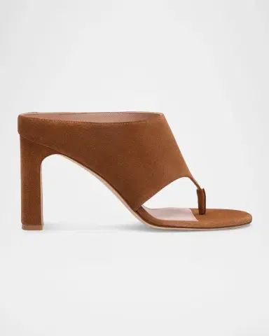 Stuart Weitzman 85mm Babette Suede Thong Sandals | Thumbnail 3 Stuart Weitzman 85mm Babette Suede Thong Sandals | Thumbnail 3