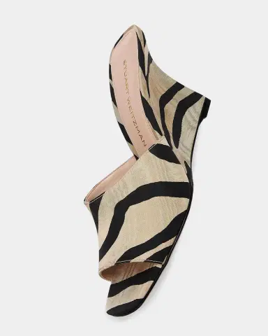 Stuart Weitzman 85mm Vinnie Zebra-Printed Wedge Mules | Thumbnail 4