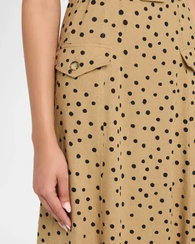 Tanya Taylor Solene Polka-Dot Belted Sleeveless Midi Dress | Thumbnail 4 Tanya Taylor Solene Polka-Dot Belted Sleeveless Midi Dress | Thumbnail 4