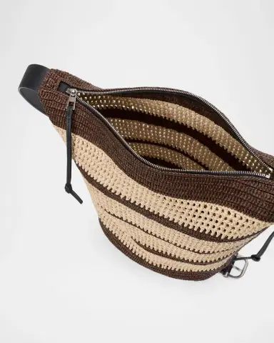 Loewe x Paula's Ibiza Men's Loop Raffia Hybrid Bucket Bag | Thumbnail 3