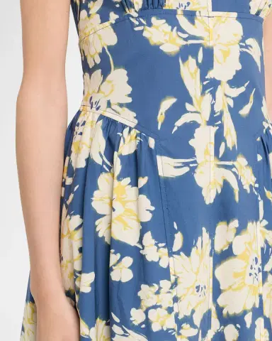 Tanya Taylor Cadence Floral Poplin Midi Dress | Thumbnail 4