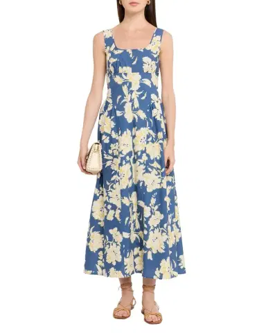 Tanya Taylor Cadence Floral Poplin Midi Dress | Thumbnail 1