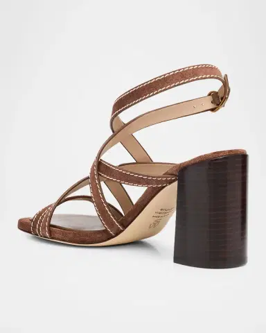 Stuart Weitzman 85mm Park Suede Block-Heel Sandals | Thumbnail 3