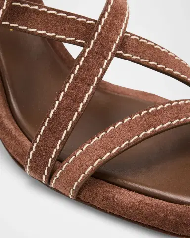 Stuart Weitzman 85mm Park Suede Block-Heel Sandals | Thumbnail 4