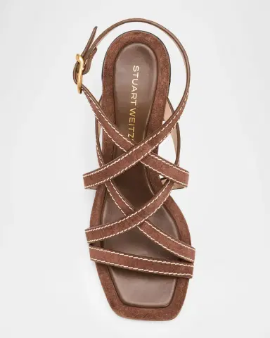 Stuart Weitzman 85mm Park Suede Block-Heel Sandals | Thumbnail 5