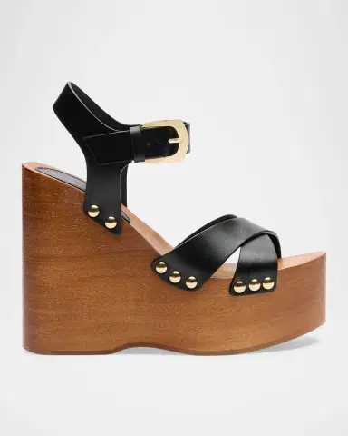 Stuart Weitzman 135mm Kate Leather Clog Sandals | Thumbnail 3 Stuart Weitzman 135mm Kate Leather Clog Sandals | Thumbnail 3