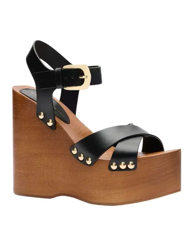 Stuart Weitzman 135mm Kate Leather Clog Sandals