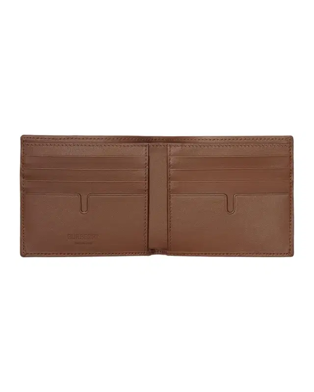Burberry Men 's Check Cotton Canvas Bifold Wallet