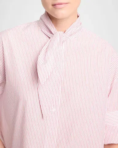 TWP Tie One On Striped Button-Front Shirt | Thumbnail 4 TWP Tie One On Striped Button-Front Shirt | Thumbnail 4