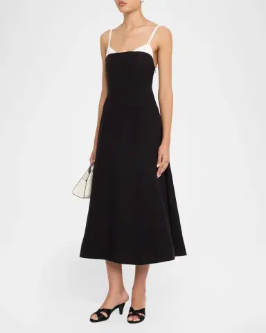 Simkhai Corabeth Colorblock Midi Dress | Thumbnail 3 Simkhai Corabeth Colorblock Midi Dress | Thumbnail 3