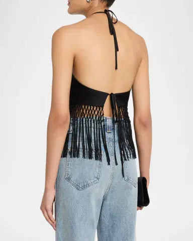 Alice + Olivia Greta Handkerchief Fringe Top | Thumbnail 2 Alice + Olivia Greta Handkerchief Fringe Top | Thumbnail 2