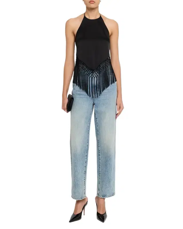 Greta Handkerchief Fringe Top