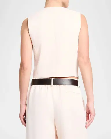 TWP High-Neck Hidden Placket Vest | Thumbnail 2