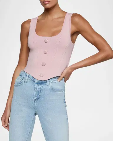 L'Agence Dove Scoop-Neck Knit Corset | Thumbnail 3 L'Agence Dove Scoop-Neck Knit Corset | Thumbnail 3