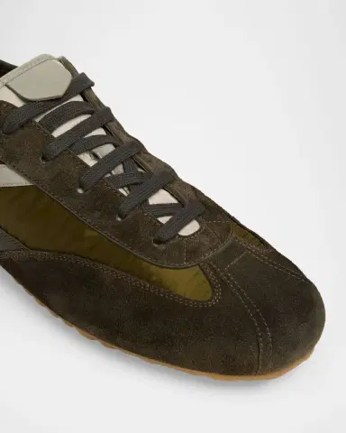 Alexander McQueen Men's Boxe Mixed Media Low-Top Sneakers | Thumbnail 2