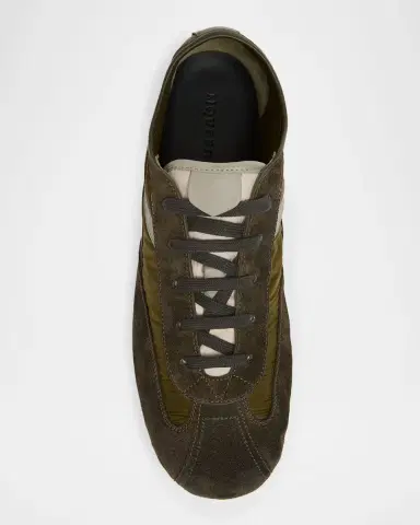 Alexander McQueen Men's Boxe Mixed Media Low-Top Sneakers | Thumbnail 3