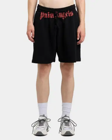 Palm Angels en's Waist-Logo Cotton Drawstring Sweatshorts | Thumbnail 2