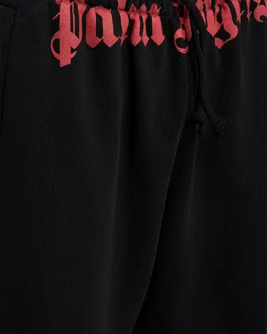 Palm Angels en's Waist-Logo Cotton Drawstring Sweatshorts | Thumbnail 3
